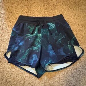 All in Motion Black, Blue & Green "Smoky" Athletic Shorts - Girl's Large 10-12